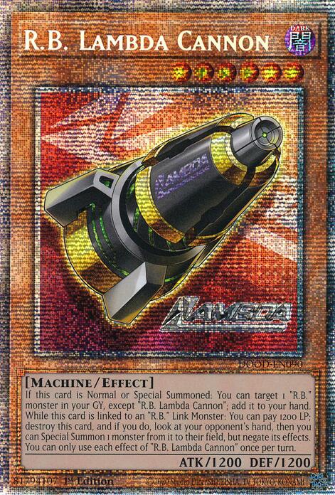 R.B. Lambda Cannon (Starlight Rare) [DOOD-EN090] Starlight Rare | Good Games Morley
