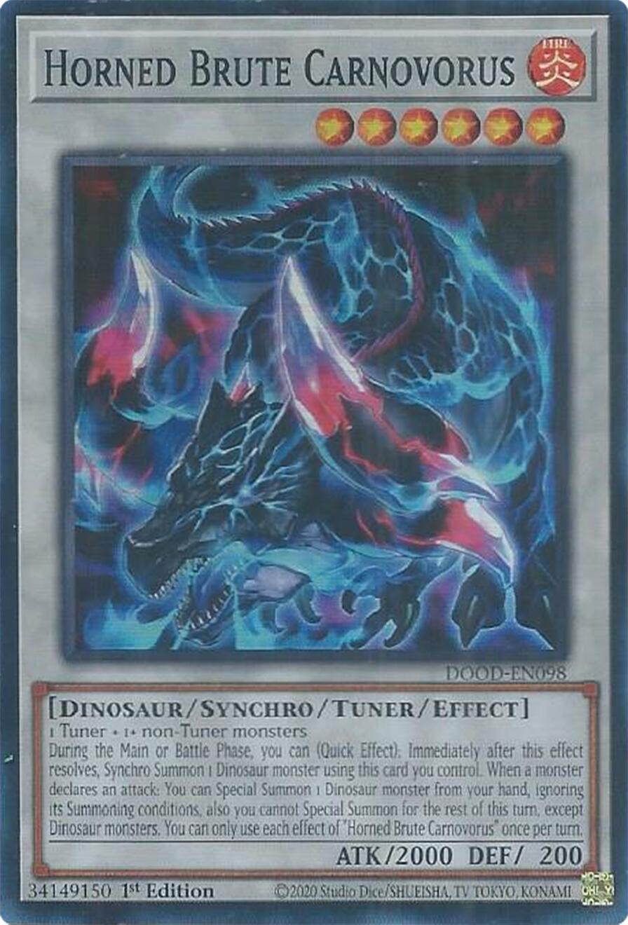 Horned Brute Carnovorus [DOOD-EN098] Super Rare | Good Games Morley