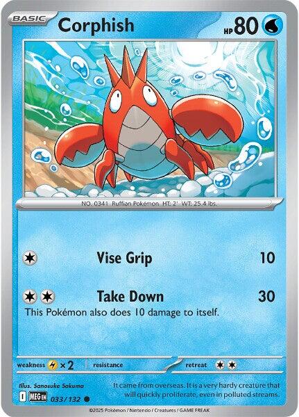 Corphish (033/132) [Mega Evolution: Base Set] | Good Games Morley