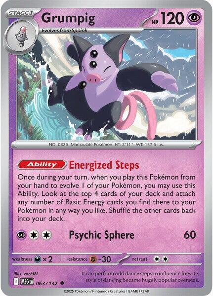 Grumpig (063/132) [Mega Evolution: Base Set] | Good Games Morley