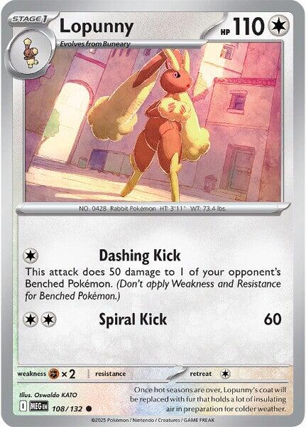 Lopunny (108/132) [Mega Evolution: Base Set] | Good Games Morley