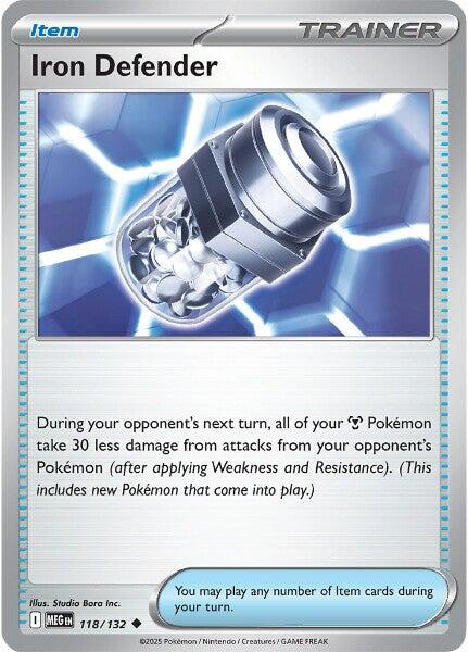 Iron Defender (118/132) [Mega Evolution: Base Set] | Good Games Morley