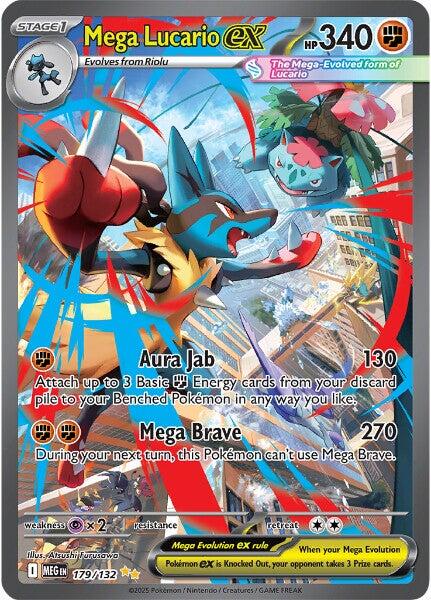 Mega Lucario ex (179/132) [Mega Evolutions: Base Set] | Good Games Morley