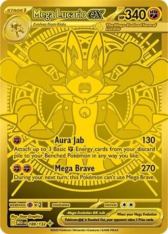 Mega Lucario ex (188/132) [Mega Evolution: Base Set] | Good Games Morley