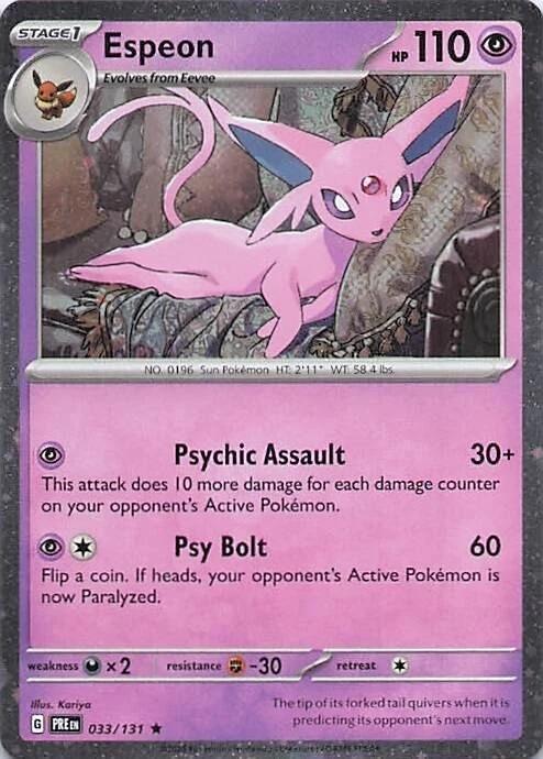 Espeon (033/131) (Cosmos Holo) [Miscellaneous Cards] | Good Games Morley