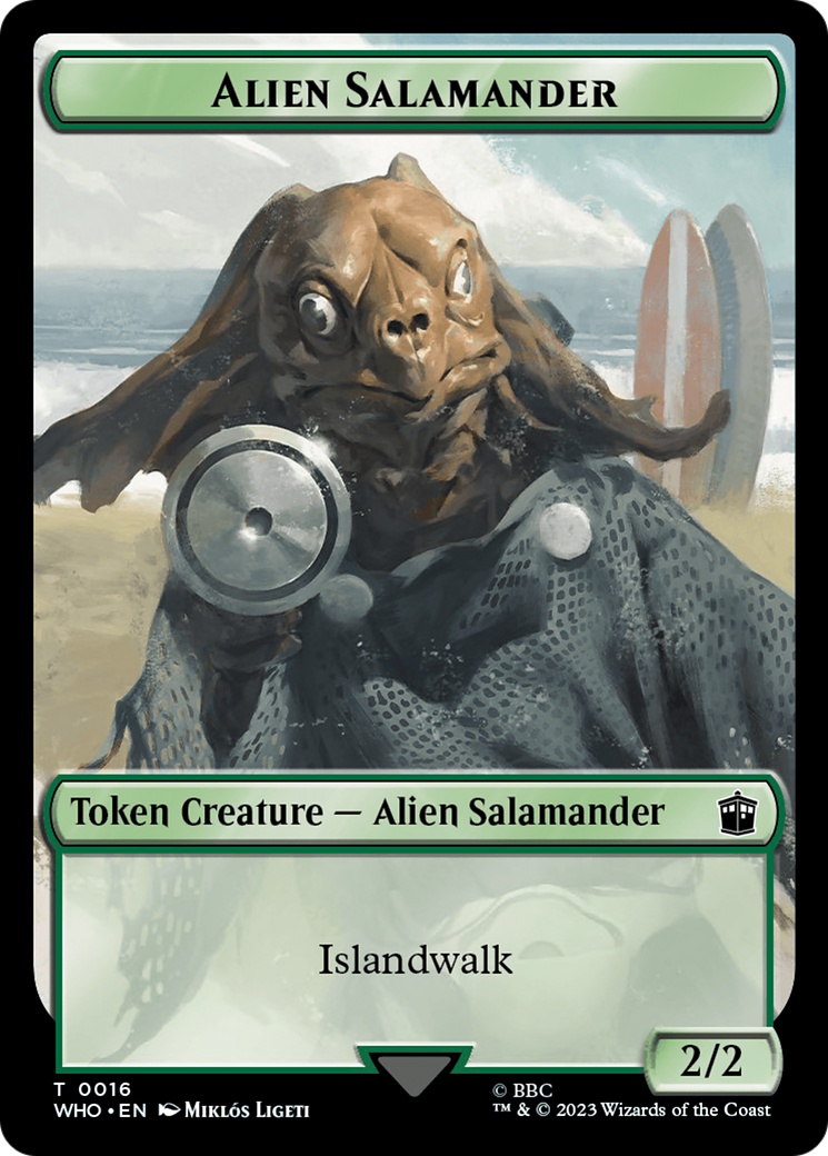 Alien // Alien Salamander Double-Sided Token [Doctor Who Tokens] | Good Games Morley