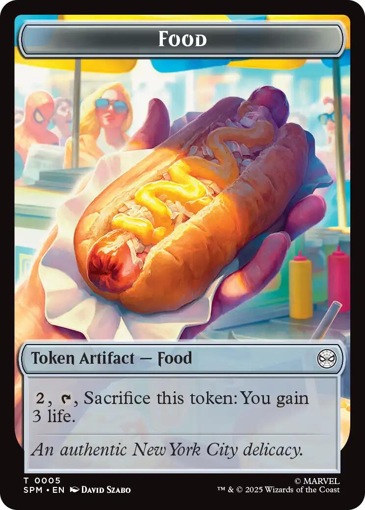 Food // Robot Double-Sided Token [Marvel's Spider-Man Tokens] | Good Games Morley