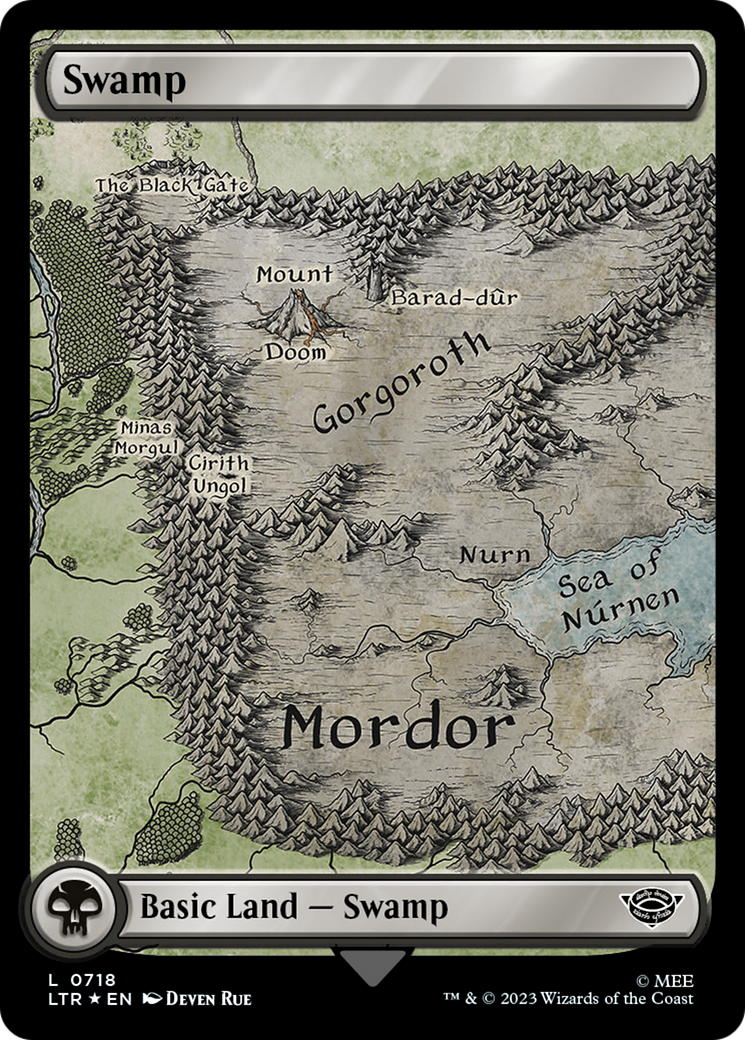 Swamp (0718) (Surge Foil) [The Lord of the Rings: Tales of Middle-Earth] | Good Games Morley