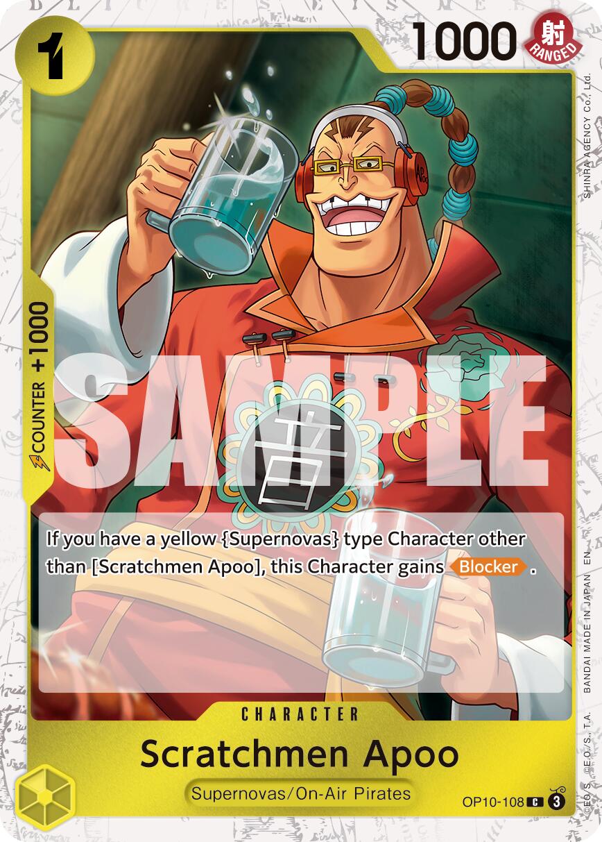 Scratchmen Apoo (OP10-108) (Pirate Foil) [Premium Booster -The Best- Vol. 2] | Good Games Morley