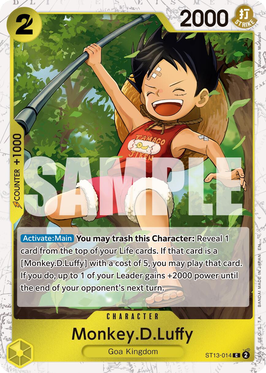 Monkey.D.Luffy (ST13-014) (Pirate Foil) [Premium Booster -The Best- Vol. 2] | Good Games Morley