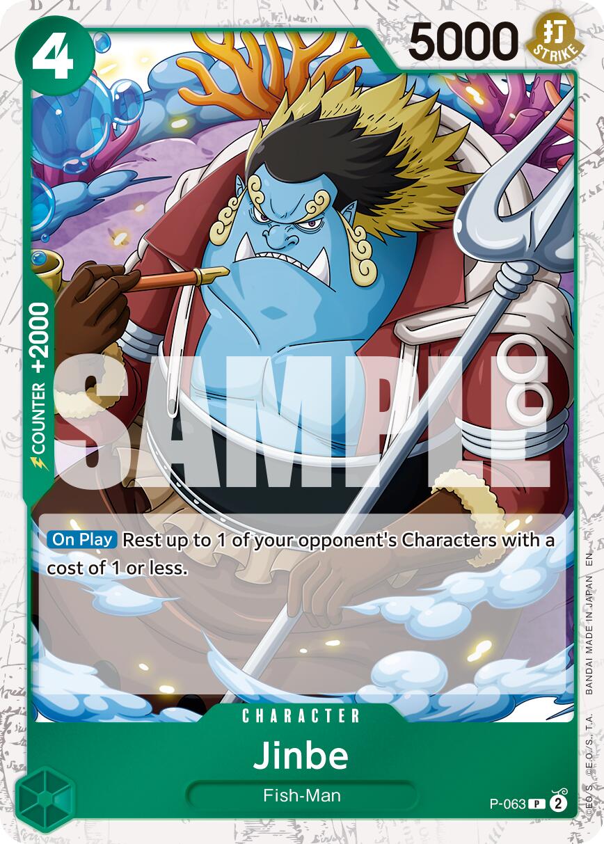 Jinbe (P-063) (Pirate Foil) [Premium Booster -The Best- Vol. 2] | Good Games Morley