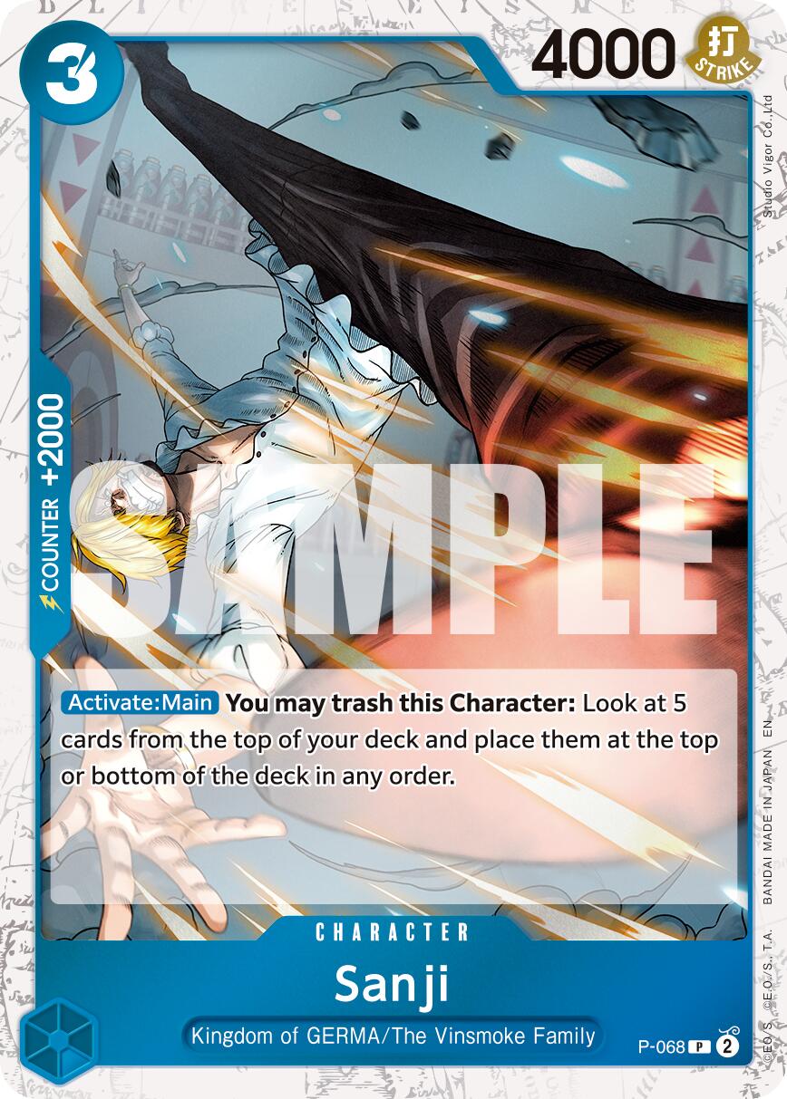 Sanji (P-068) (Pirate Foil) [Premium Booster -The Best- Vol. 2] | Good Games Morley