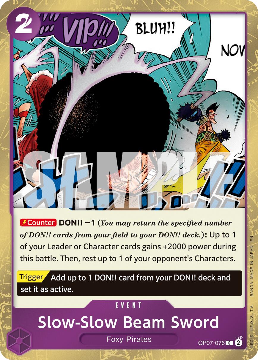 Slow-Slow Beam Sword (Pirate Foil) [Premium Booster -The Best- Vol. 2] | Good Games Morley