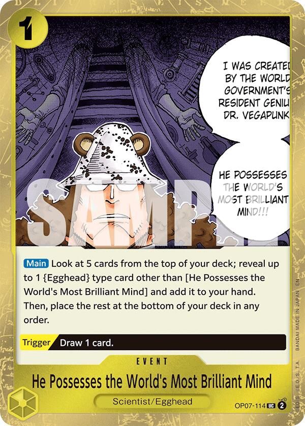 He Possesses the World's Most Brilliant Mind (Pirate Foil) [Premium Booster -The Best- Vol. 2] | Good Games Morley