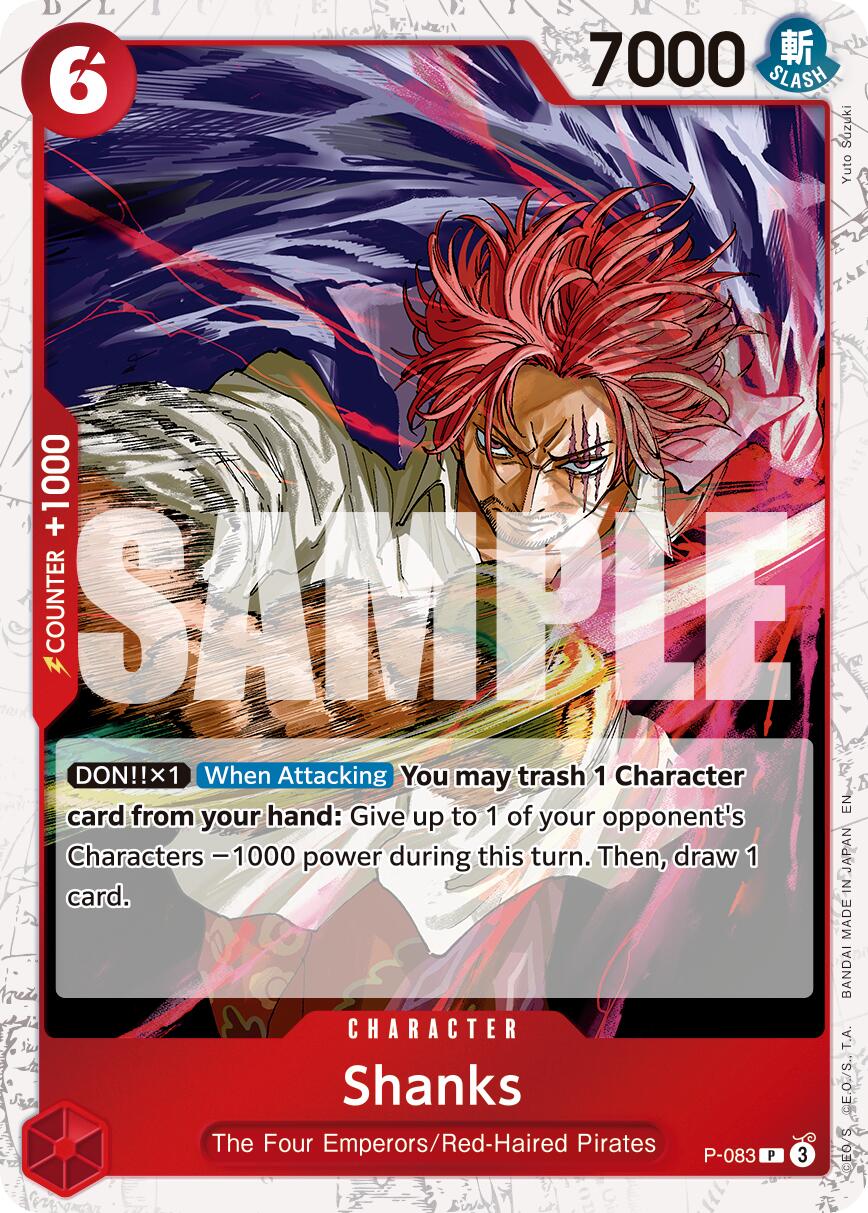 Shanks (P-083) (Pirate Foil) [Premium Booster -The Best- Vol. 2] | Good Games Morley
