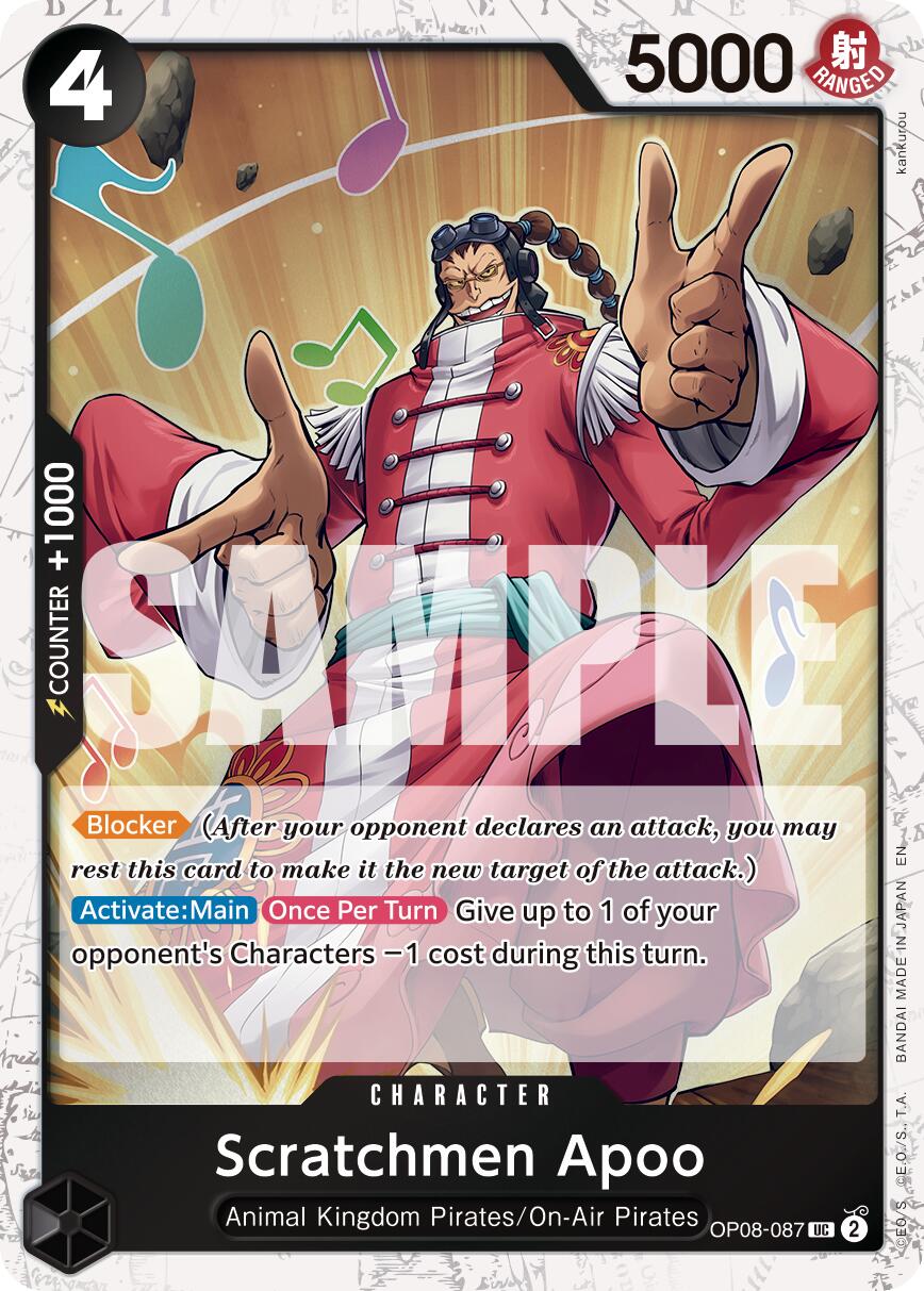 Scratchmen Apoo (OP08-087) (Pirate Foil) [Premium Booster -The Best- Vol. 2] | Good Games Morley