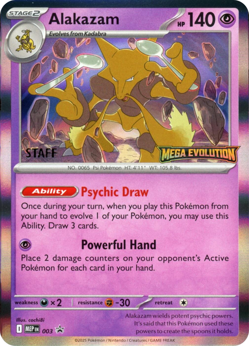 Alakazam (003) (Staff) [Mega Evolution Promo] | Good Games Morley