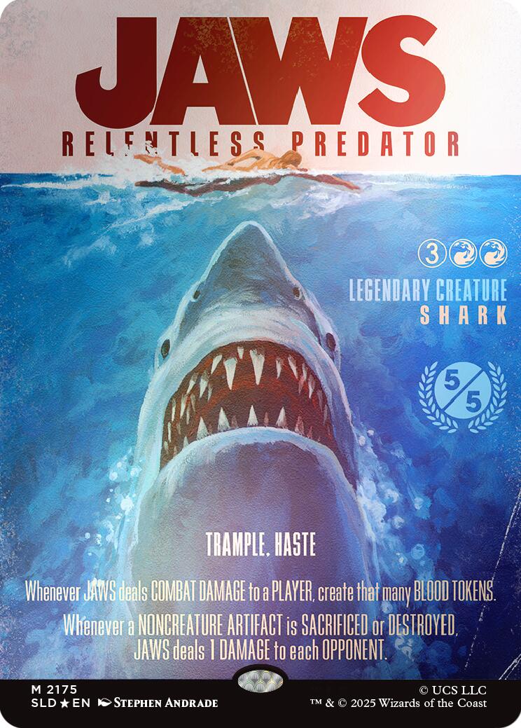 Jaws, Relentless Predator (Rainbow Foil) [Secret Lair Drop Series] | Good Games Morley
