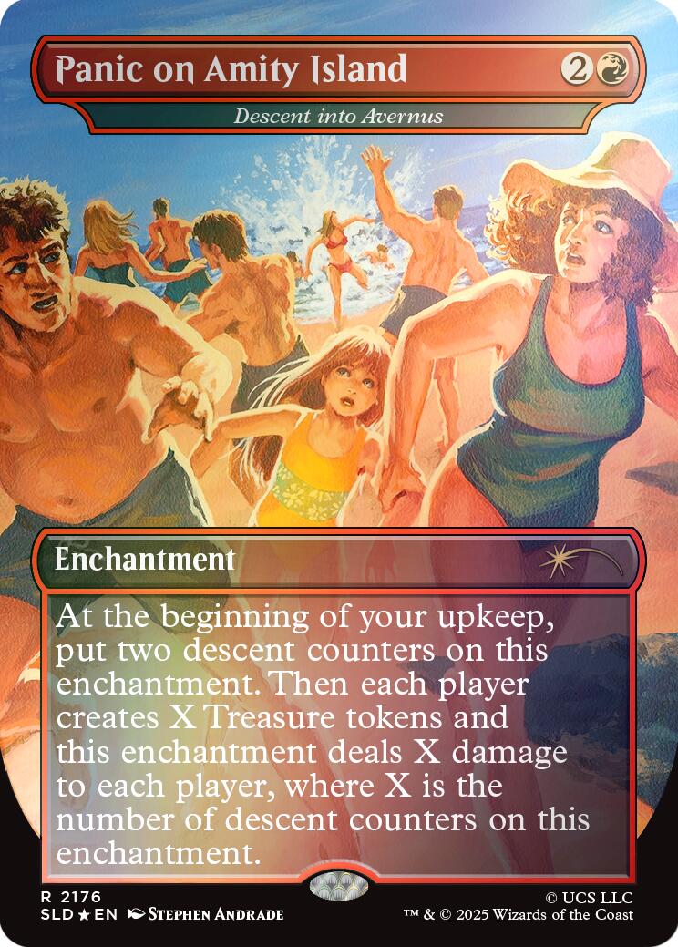 Panic on Amity Island - Descent into Avernus (Rainbow Foil) [Secret Lair Drop Series] | Good Games Morley