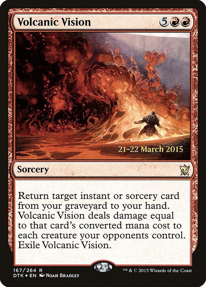 Volcanic Vision [Dragons of Tarkir Prerelease Promos] | Good Games Morley