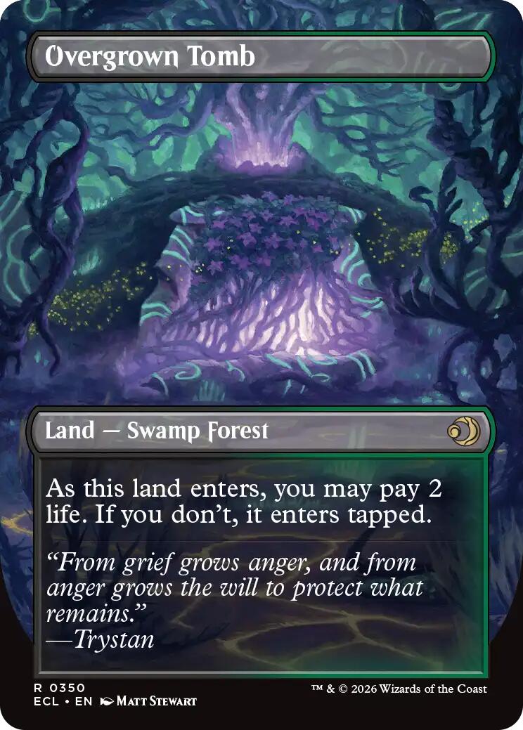 Overgrown Tomb (Borderless) [Lorwyn Eclipsed] | Good Games Morley
