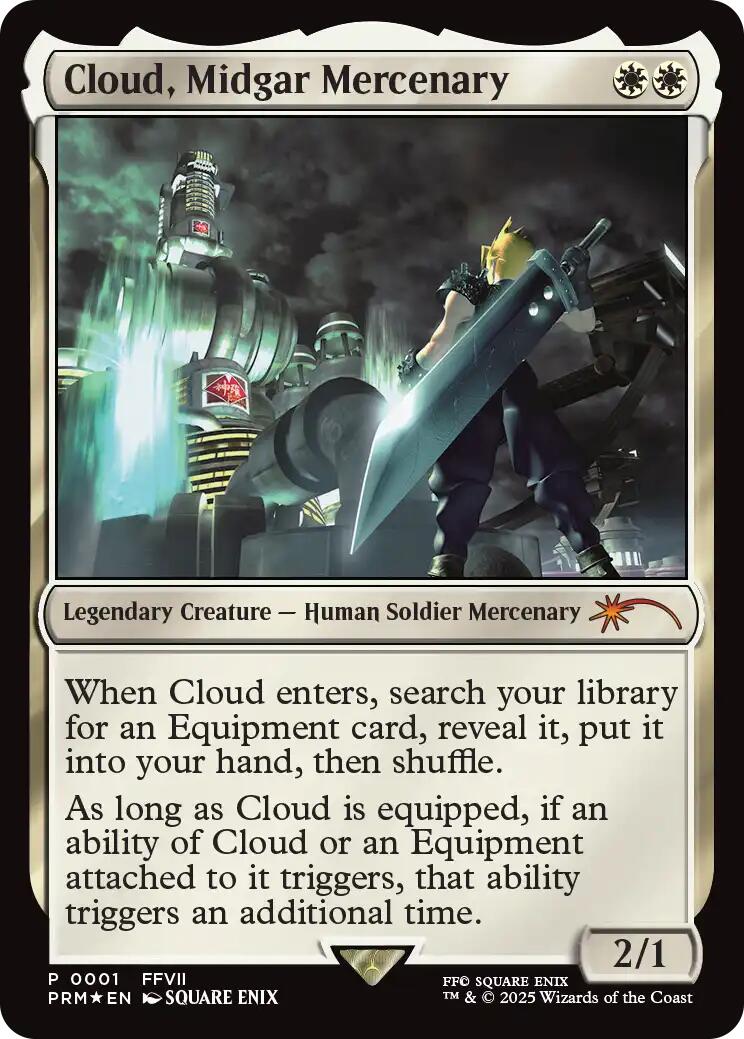 Cloud, Midgar Mercenary (Borderless) [Pro Tour Promos] | Good Games Morley