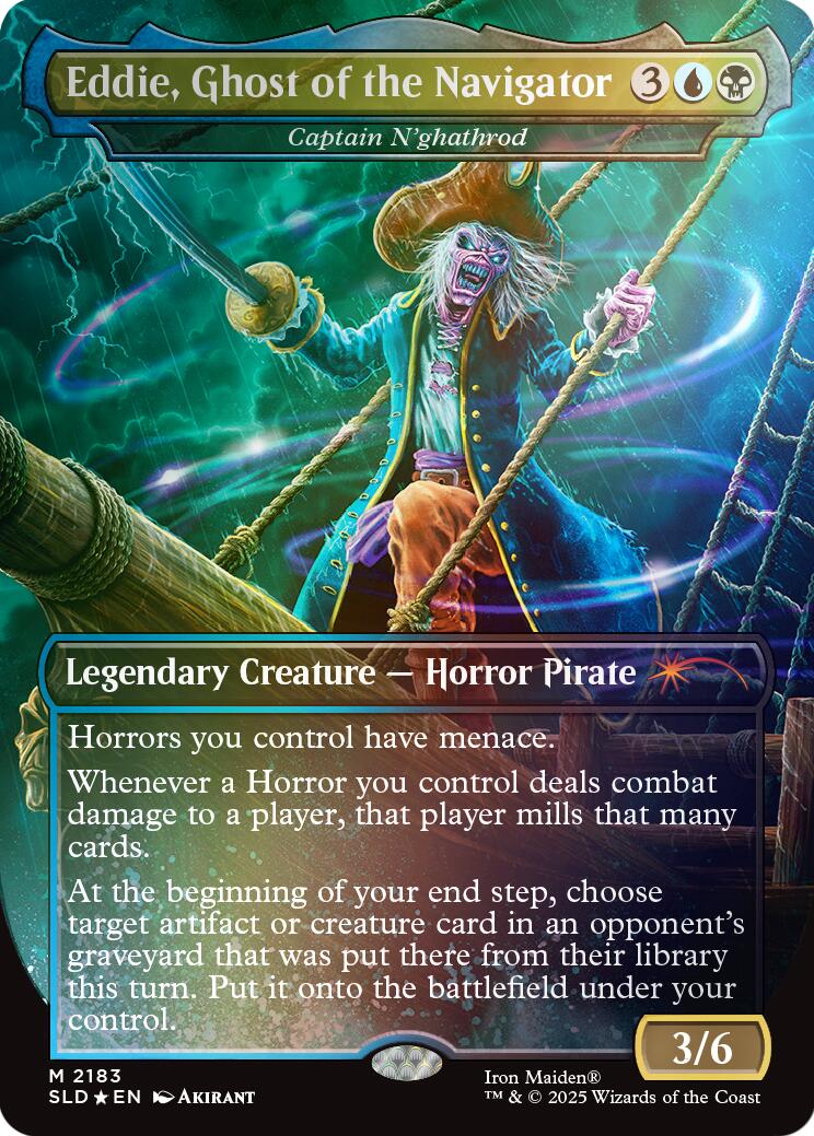 Eddie, Ghost of the Navigator - Captain N'ghathrod (Rainbow Foil) [Secret Lair Drop Series] | Good Games Morley