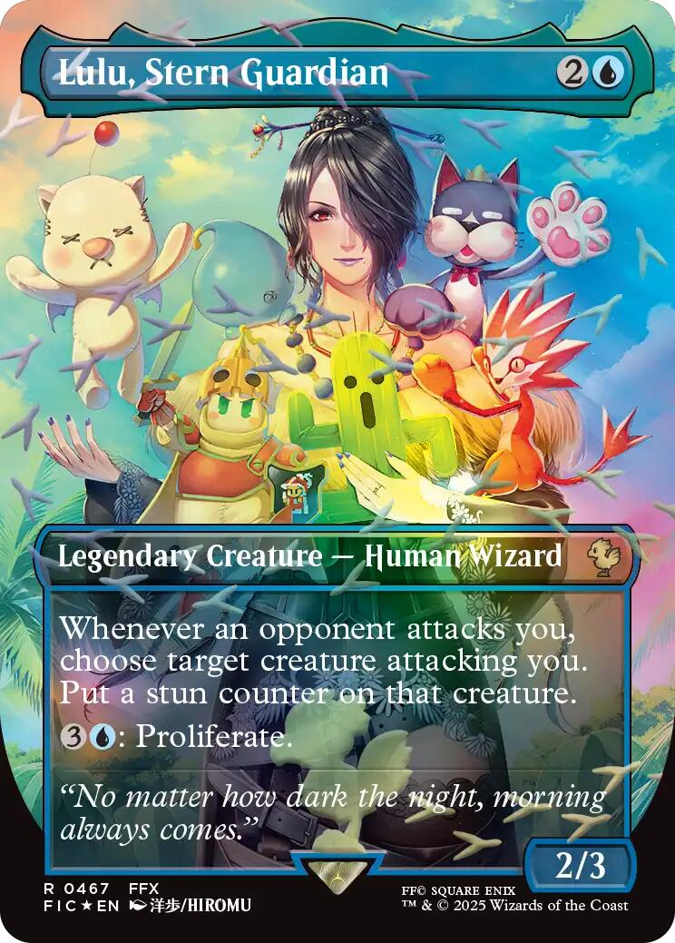 Lulu, Stern Guardian (Borderless) (Chocobo Track Foil) [FINAL FANTASY Commander] | Good Games Morley