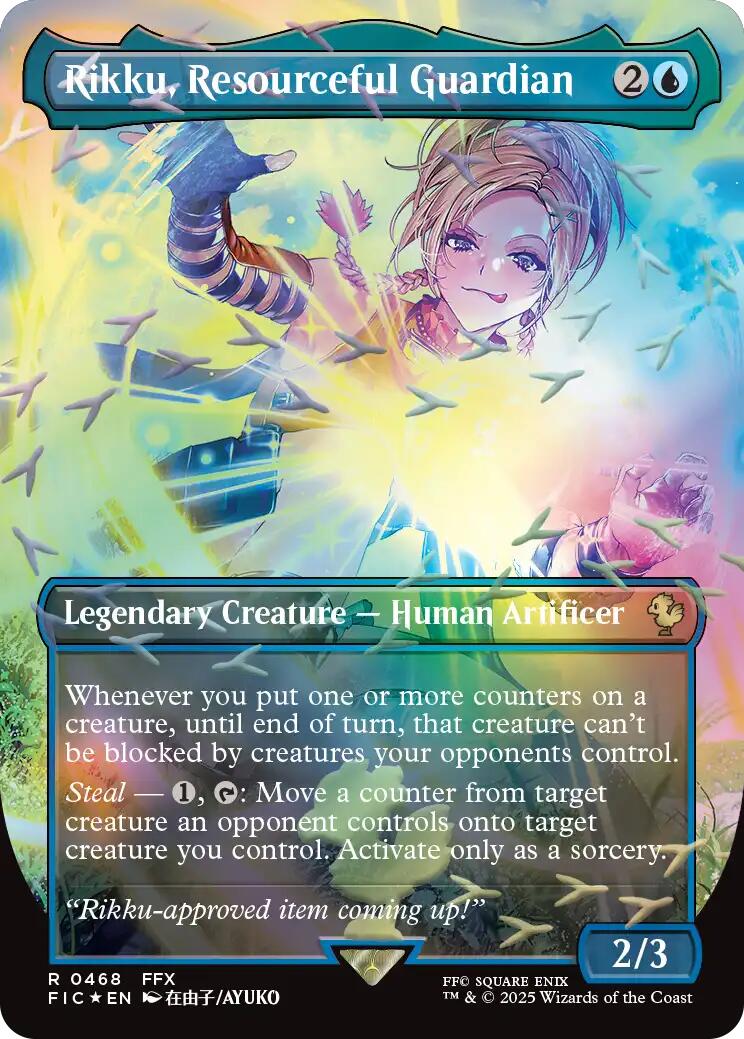 Rikku, Resourceful Guardian (Borderless) (Chocobo Track Foil) [FINAL FANTASY Commander] | Good Games Morley