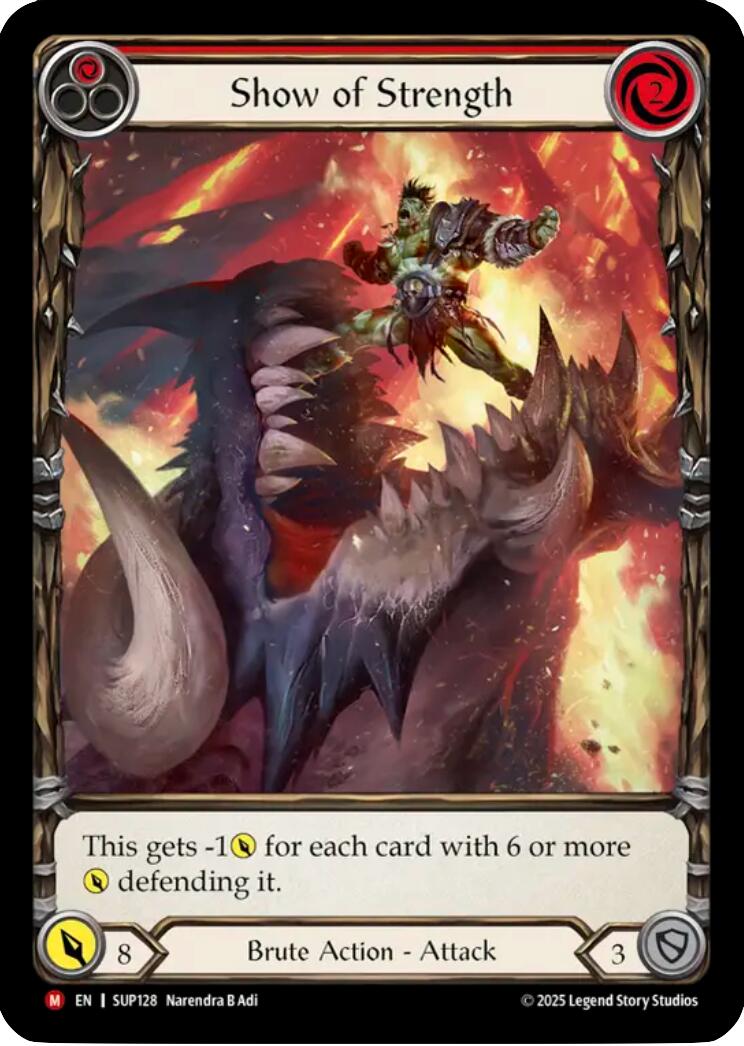 Show of Strength (Extended Art) [SUP128] (Super Slam)  Cold Foil | Good Games Morley