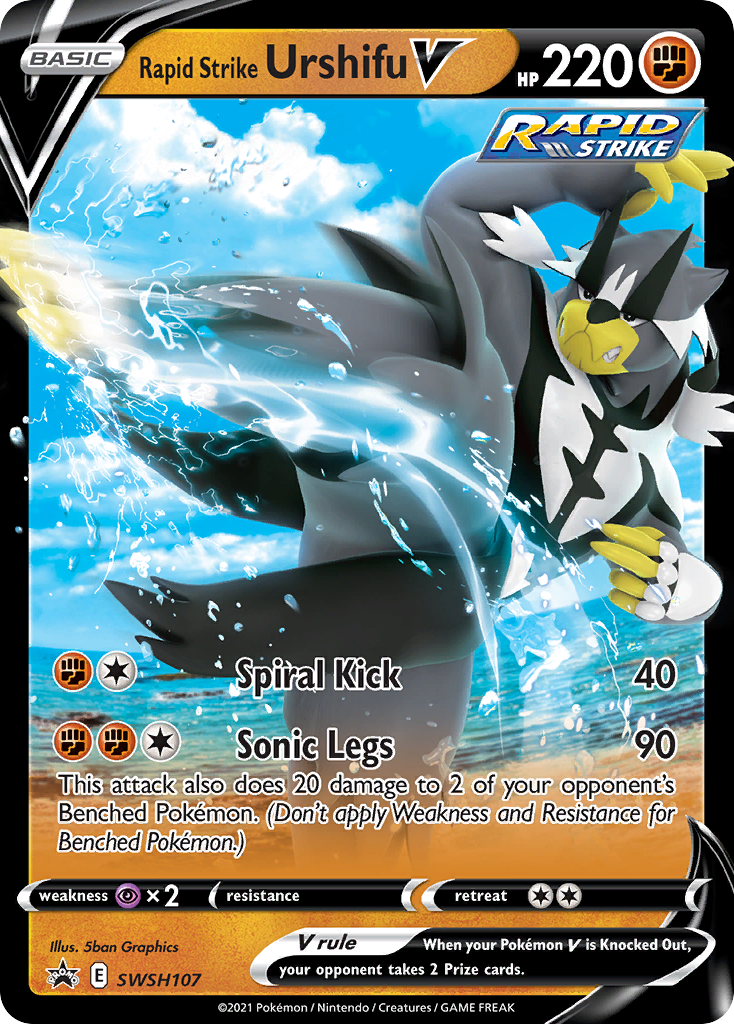 Rapid Strike Urshifu V (SWSH107) [Sword & Shield: Black Star Promos] | Good Games Morley