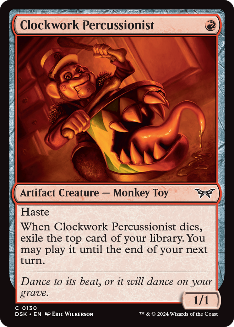 Clockwork Percussionist (0130) [Duskmourn: House of Horror] | Good Games Morley