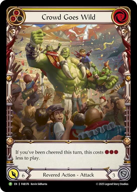 Crowd Goes Wild (Cold Foil) [FAB376] (Promo)  Cold Foil | Good Games Morley