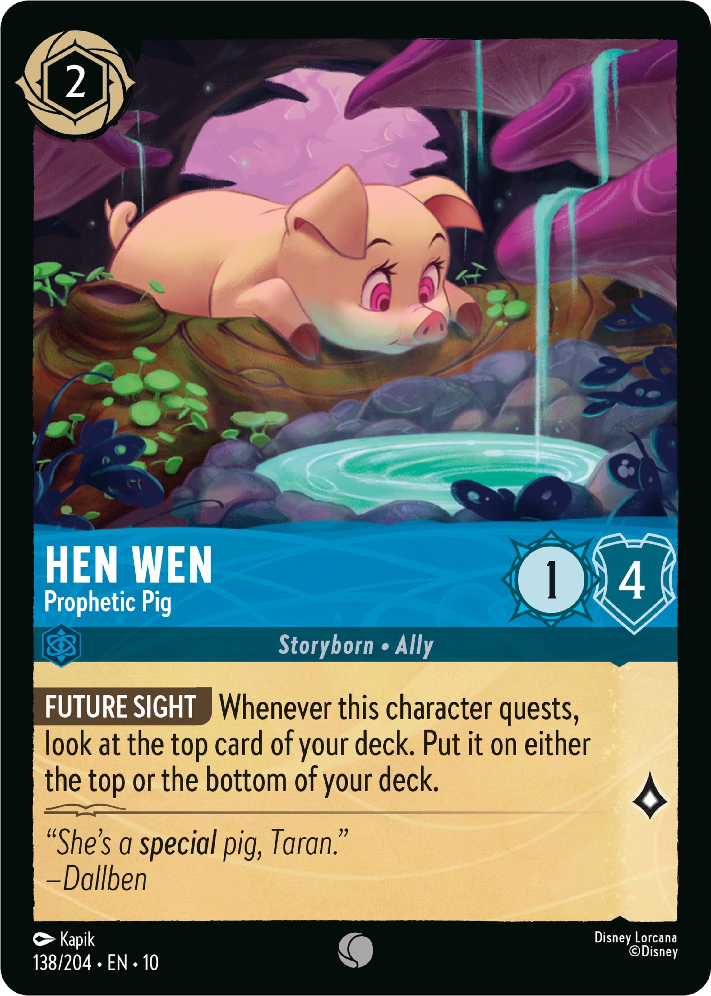 Hen Wen - Prophetic Pig (138/204) [Whispers in the Well] | Good Games Morley