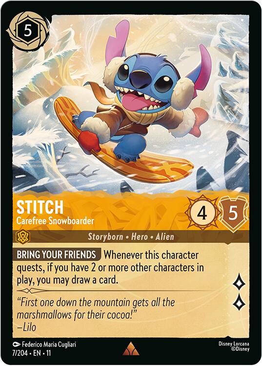 Stitch - Carefree Snowboarder (7/204) [Winterspell] | Good Games Morley