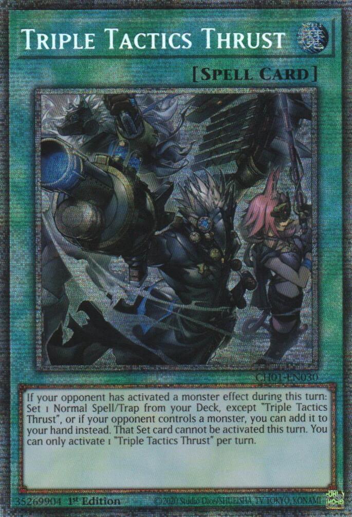 Triple Tactics Thrust (Starlight Rare) [CH01-EN030] Starlight Rare | Good Games Morley