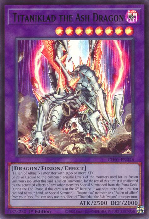 Titaniklad the Ash Dragon [CH01-EN046] Ultra Rare | Good Games Morley