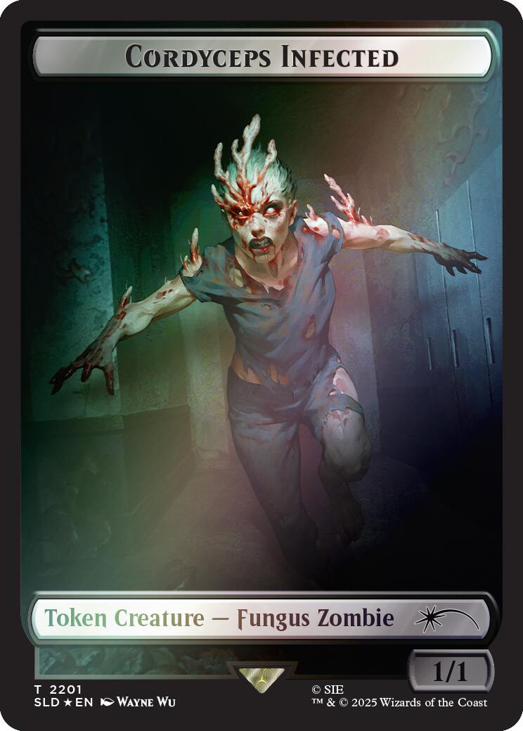 Cordyceps Infected Token (2201) (Rainbow Foil) [Secret Lair Drop Series] | Good Games Morley
