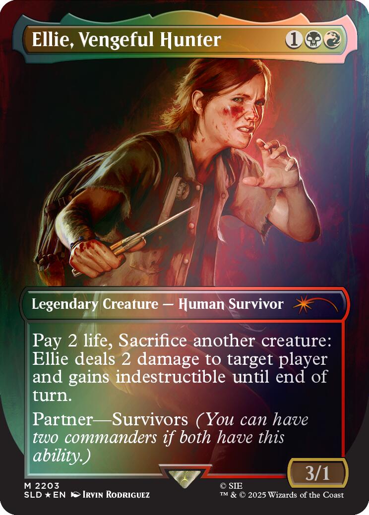 Ellie, Vengeful Hunter (Rainbow Foil) [Secret Lair Drop Series] | Good Games Morley
