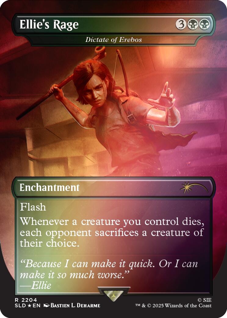 Ellie's Rage - Dictate of Erebos (Rainbow Foil) [Secret Lair Drop Series] | Good Games Morley