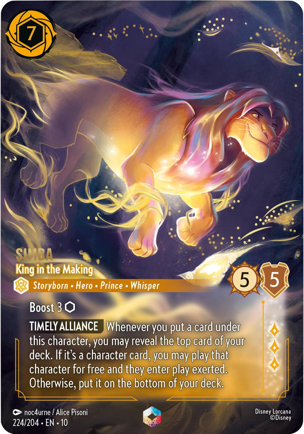 Simba - King in the Making (Enchanted) (224/204) [Whispers in the Well] | Good Games Morley