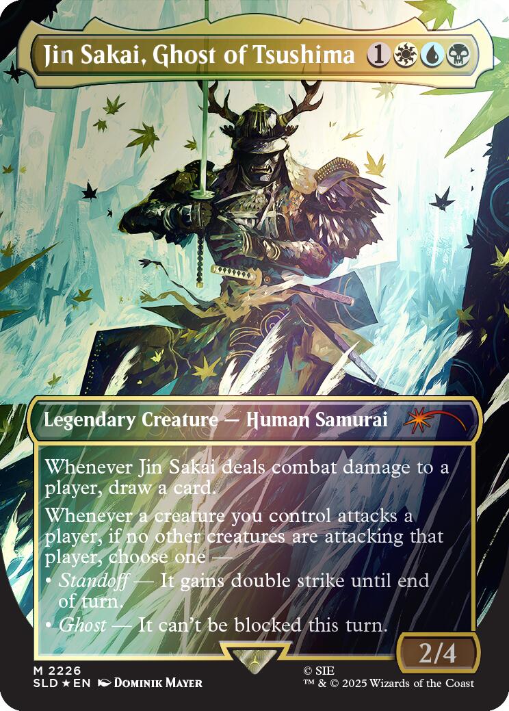 Jin Sakai, Ghost of Tsushima (Rainbow Foil) [Secret Lair Drop Series] | Good Games Morley