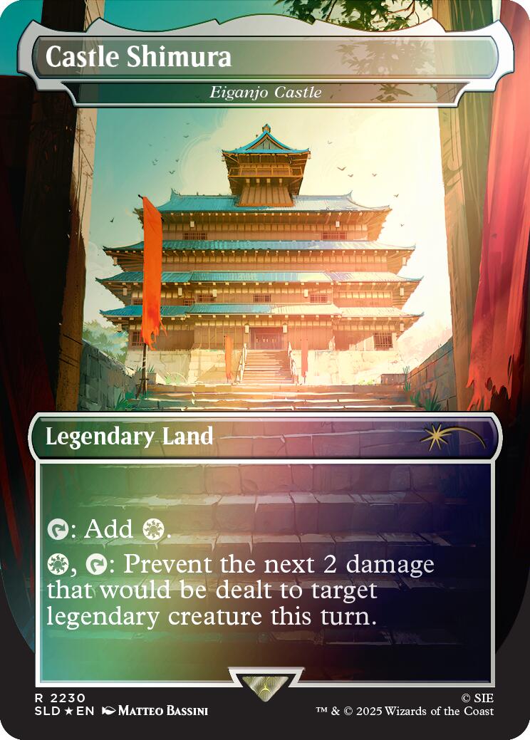 Castle Shimura - Eiganjo Castle (Rainbow Foil) [Secret Lair Drop Series] | Good Games Morley
