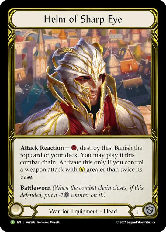Helm of Sharp Eye (Golden) [FAB303] (Promo)  Cold Foil | Good Games Morley