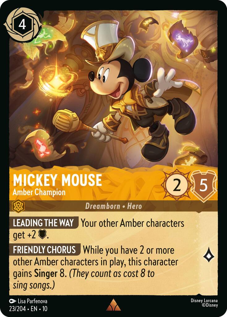 Mickey Mouse - Amber Champion (23/204) [Whispers in the Well] | Good Games Morley