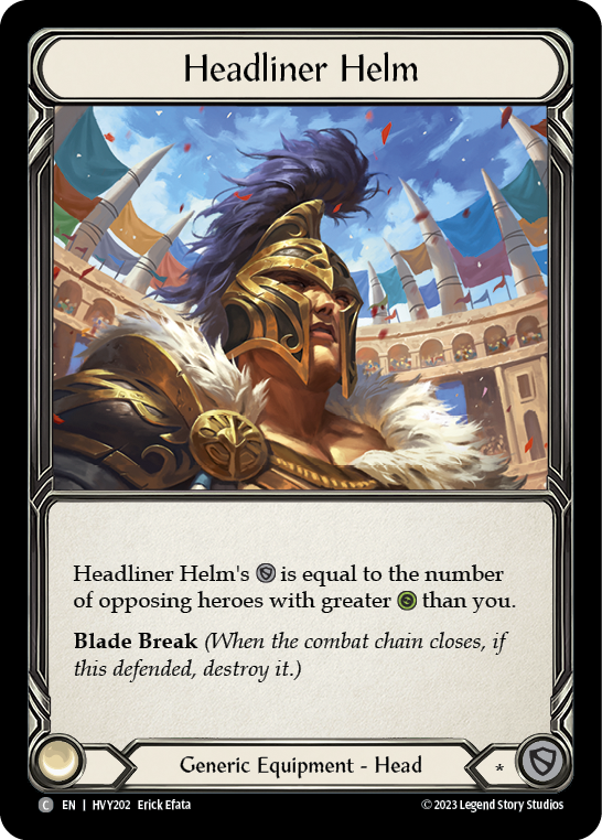 Headliner Helm [HVY202] (Heavy Hitters)  Cold Foil | Good Games Morley
