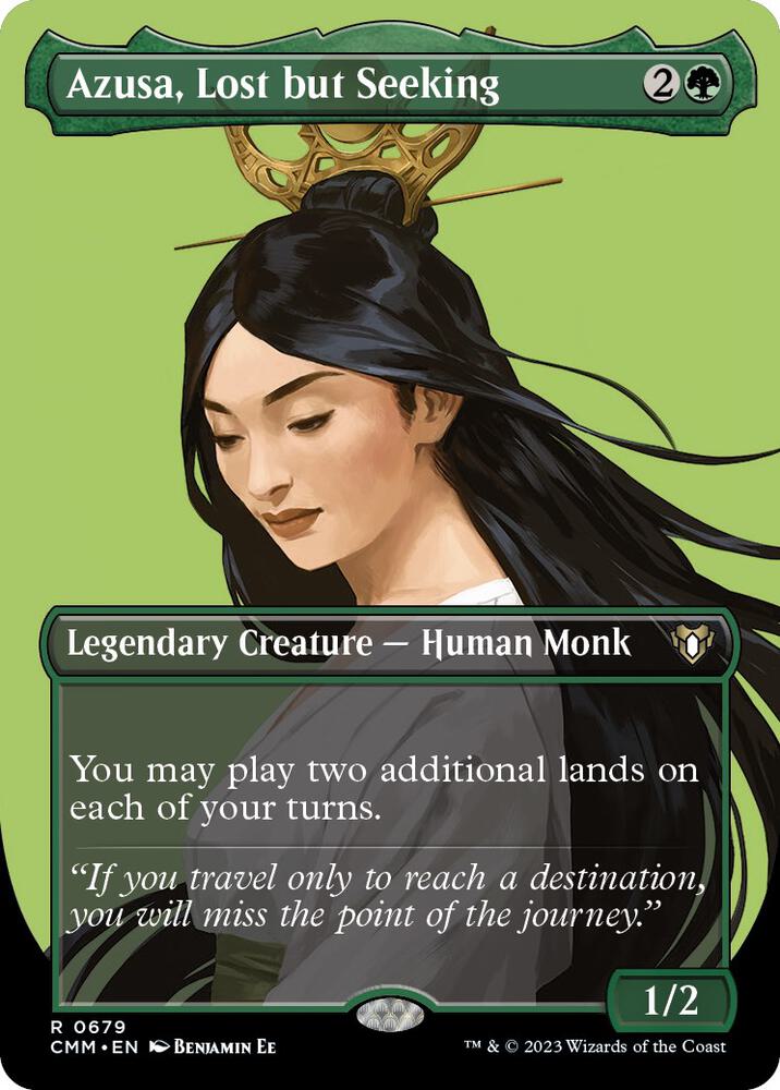 Azusa, Lost but Seeking 679/451 (Commander Masters)  - Borderless | Good Games Morley