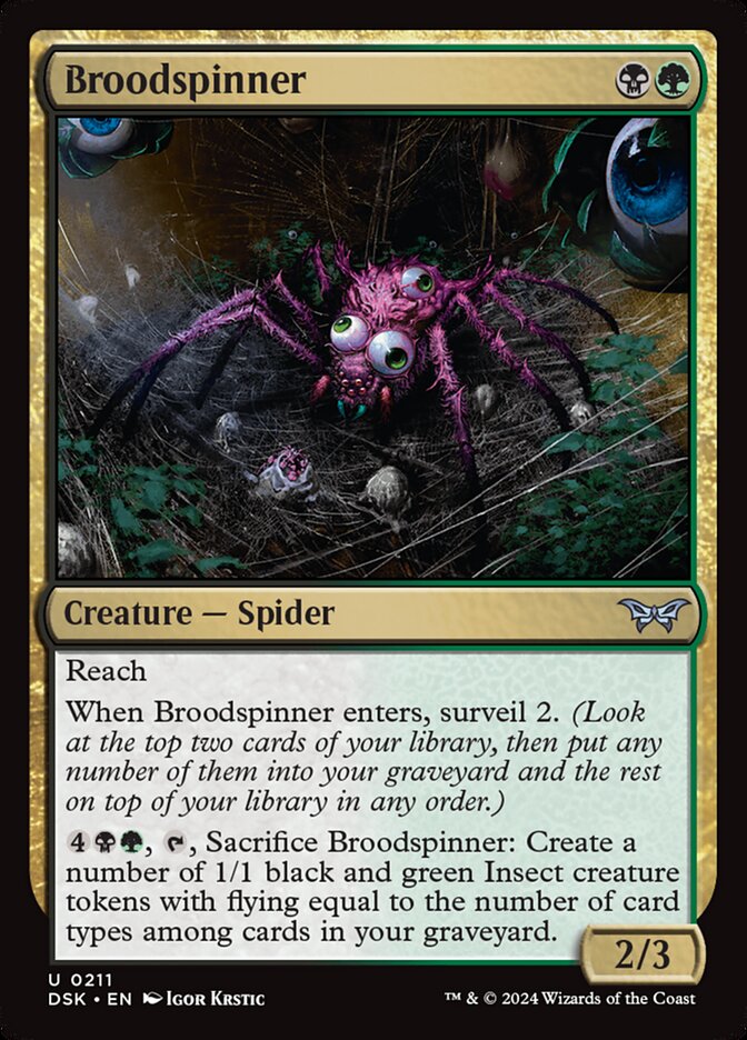 Broodspinner 211 (Duskmourn: House of Horror)  - Foil | Good Games Morley
