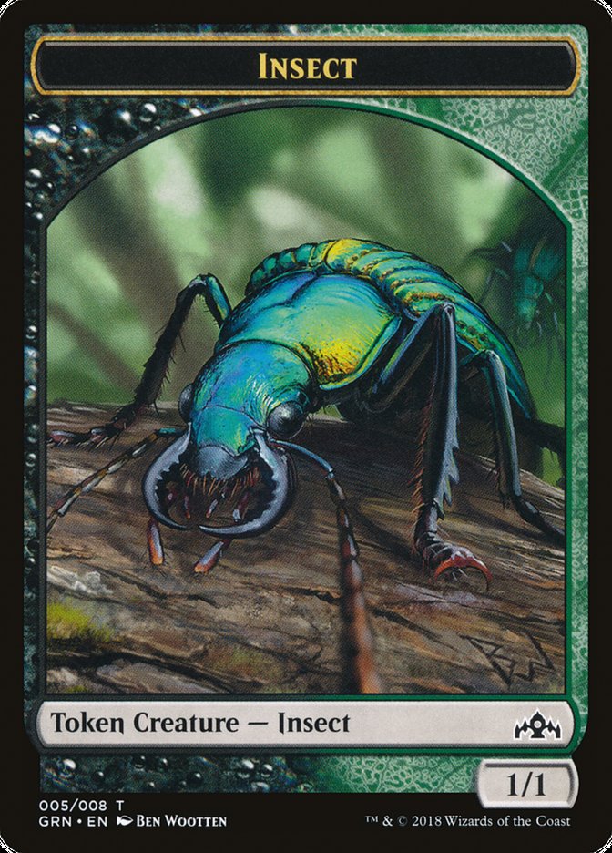 Saproling // Insect Double-Sided Token [Guilds of Ravnica Guild Kit Tokens] | Good Games Morley