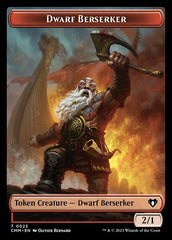 Human Soldier // Dwarf Berserker Double-Sided Token [Commander Masters Tokens] | Good Games Morley